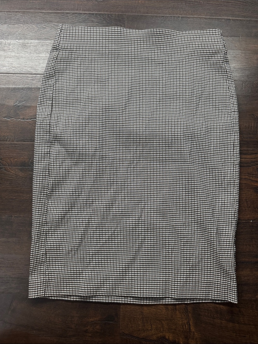 Elle Black and White Gingham Pencil Skirt b46